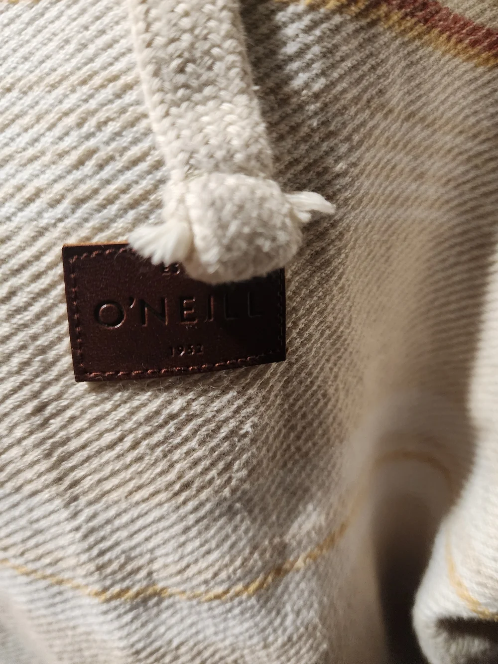 O'Neill Cream Striped Men's Hoodie Sweater